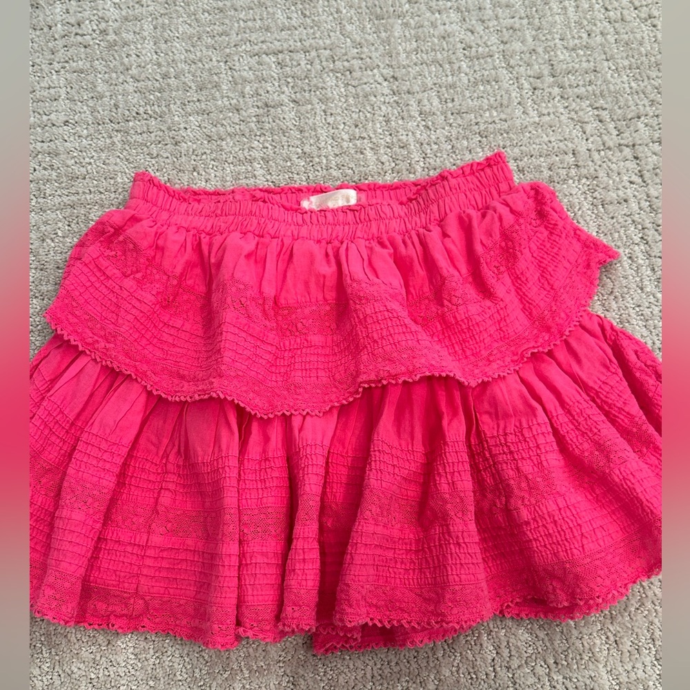 Love shack fancy mini skirt